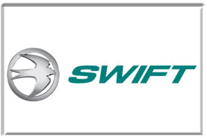 Swift motorhome logo, we make external screen covers to fit most Swift motorhomes and campers