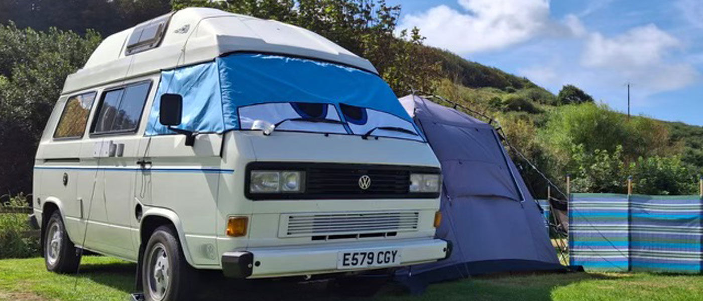 Volkswagen Type 25 with a BusEyes Screen Cover.